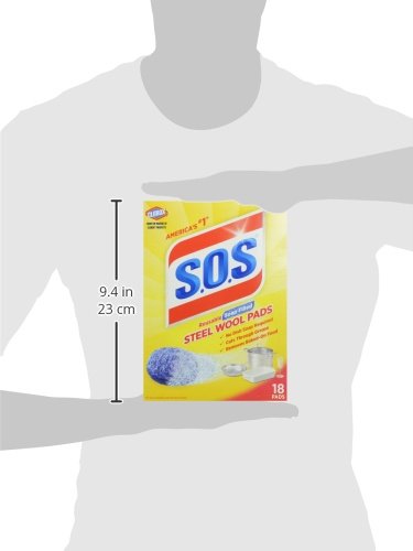 S.O.S Steel Wool Soap Pads,18 Count (Pack of 12)