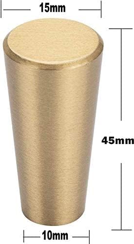 YANGQIHOME Pack of 4, Gold Brass Decorative Wall Hooks Towel Hook, Coat Hook Hangers Wall Mounted (Conical)