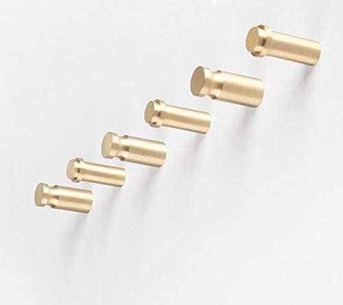 YANGQIHOME Pack of 4, Solid Gold Brass Coat Hooks Wall Hanger Mounted Bathroom Hook Kitchenware Organizer Lavatory,Clothing Store, Hotel, Cafe,Hat,Towel,Heavy Duty Contemporary Decorative (Concave)