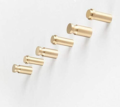 YANGQIHOME Pack of 4, Solid Gold Brass Coat Hooks Wall Hanger Mounted Bathroom Hook Kitchenware Organizer Lavatory,Clothing Store, Hotel, Cafe,Hat,Towel,Heavy Duty Contemporary Decorative (Concave)