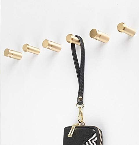 YANGQIHOME Pack of 4, Solid Gold Brass Coat Hooks Wall Hanger Mounted Bathroom Hook Kitchenware Organizer Lavatory,Clothing Store, Hotel, Cafe,Hat,Towel,Heavy Duty Contemporary Decorative (Concave)
