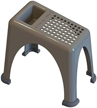 Easy Reach Foot Rest for Shower & Pedicures – Safe Non-Slip Stool for Shaving Legs, Foot Care, Nail Polish & Grooming – Small, Stackable, Drainable Pocket, Rubber Feet – Made in USA