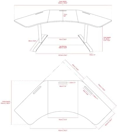 Arozzi Arena Angelo L Shaped GamingDesk, PC Gaming Desk L Shape, Height Adjustable L Shaped Standing Desk for Home Office, Computer Desk with Full Coverage Mouse Pad (Gun Metal)