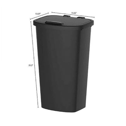 Kitchen Trash can, 11 gallons, Black, Plastic, flip-top, Suitable for Kitchens, bathrooms, and Offices.