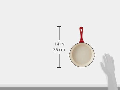 Crock Pot Artisan 8 Inch Enameled Cast Iron Round Skillet, Scarlet Red