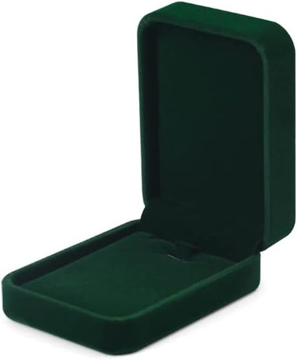 Green Small Necklace Box Velvet Jewelry Gift Box for Pendant Necklace Jewelry Pendant Gift Box