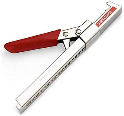Swing-A-Way Comfort Grip Jar Opener, 7.5-Inch, Adjustable Multifunctional Stainless Steel Can Opener with Gripper, Arthritis Friendly Soft Rubber Grip Handle, Kitchen Accessories (Red)