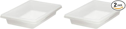 Rubbermaid Commercial Products Food Storage Box/Tote for Restaurant/Kitchen/Cafeteria, 5 Gallon, White (FG350600WHT) (Pack of 2)