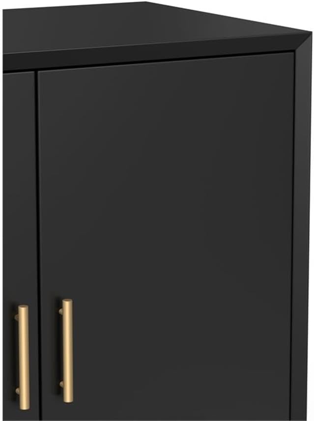 Alpine Furniture Flynn Mahogany and Veneer Bar Cabinet, Black