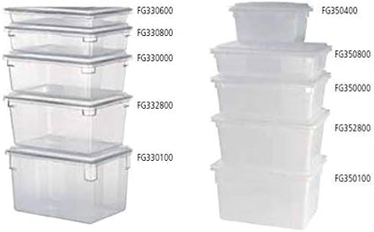 Rubbermaid Commercial Products Food Storage Box/Tote for Restaurant/Kitchen/Cafeteria, 2 Gallon, White (FG350700WHT) (Pack of 2)