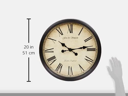 Fox and Simpson Extra Large 50cm / 20-Inch Grand Central Station Wall Clock in Grey