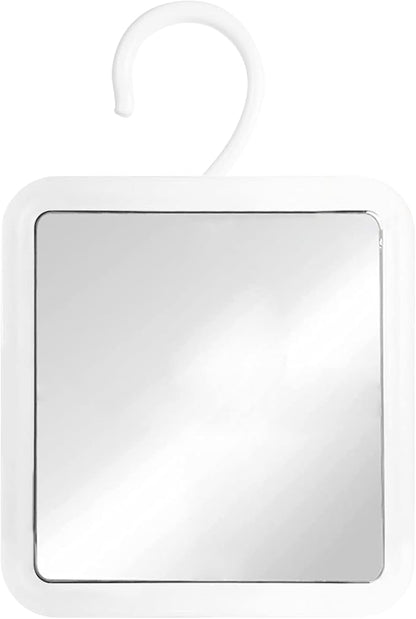 MIRRORVANA Hangable Fogless Shower Mirror for Shaving with 360° Swivel Hook for Hanging - Anti Fog and Shatterproof 6.3" x 6.3" Surface