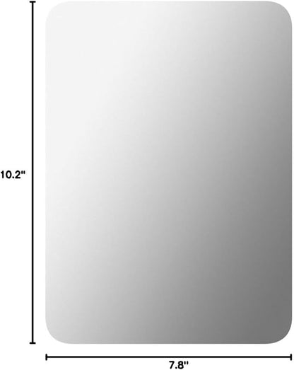 Fogless Shower Mirror, Large(10.2x7.8in) & Includes 2 Adhesive Hooks, Easy Install & Unbreakable & Super Thick, Fog Free (No Fog) Shower Mirror for Shaving