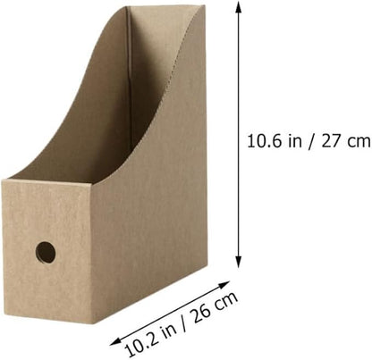 YUYUETIME 4pcs Lightweight Paper File Storage Boxes for Desk Organization Versatile Document and Magazine Holders Practical Desktop File Cases for Home Office School Use