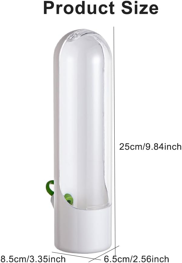 2 Pack Herb Keeper Container for Refrigerator, Clear Storage Bottle for Cilantro Parsley Mint, Fresh Produce Saver, Extends Freshness for 2-3 Weeks