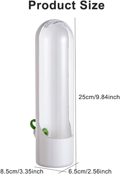 2 Pack Herb Keeper Container for Refrigerator, Clear Storage Bottle for Cilantro Parsley Mint, Fresh Produce Saver, Extends Freshness for 2-3 Weeks