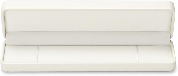 White PU Leather Jewelry Gift Box for Necklace Long Chain Jewelry Necklace Long Chain Gift Box