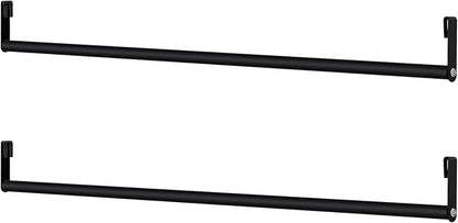 2 Pack Wire Shelving Garment Hanger Bar Wire Shelving Accessories Industrial Closet Clothes Rods for Home Retail Store(Black,48 Inch)