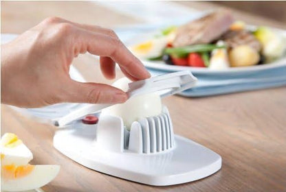 ZYLISS Egg Slicer - Non Slip, Egg Cutter and Wedger with Built in Shell Piercer