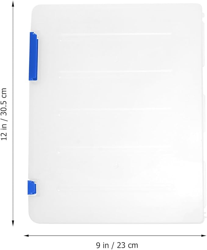 Alipis File Storage Boxes Set 2pcs, Blue A4+a5 Certificate Storage Case and Office Notes Organizer, Multi-purpose Document Holder for Desktop and Home Office Use