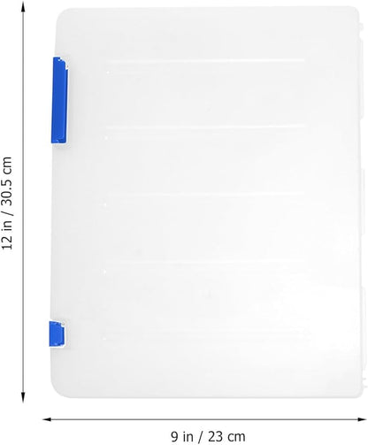 Alipis File Storage Boxes Set 2pcs, Blue A4+a5 Certificate Storage Case and Office Notes Organizer, Multi-purpose Document Holder for Desktop and Home Office Use