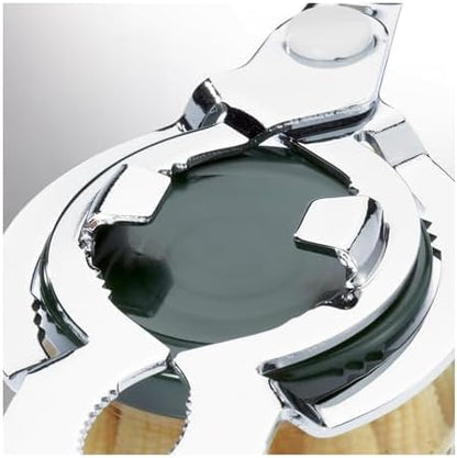 Leifheit Extra Wide Stainless Steel Lid and Jar Opener | Anti-Slip Grip with Oval Handles for Arthritis | Heavy-Duty Steel Teeth for Easy Jar Opening | Dishwasher Safe | 11 x 5.75 x 0.25 in