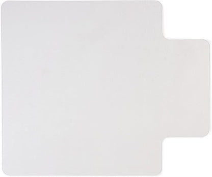 Staples Office Chair Mat, Clear Floor Mats with Lip, Hard Floors, Textured Underside, Extended Under-Desk Coverage, 53 x 45 Inch, Smooth Glide