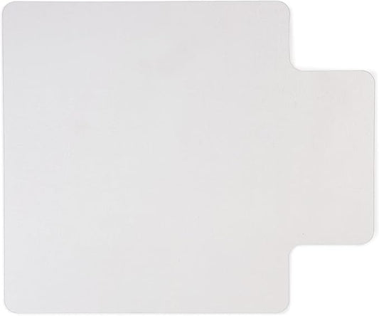 Staples Office Chair Mat, Clear Floor Mats with Lip, Hard Floors, Textured Underside, Extended Under-Desk Coverage, 53 x 45 Inch, Smooth Glide