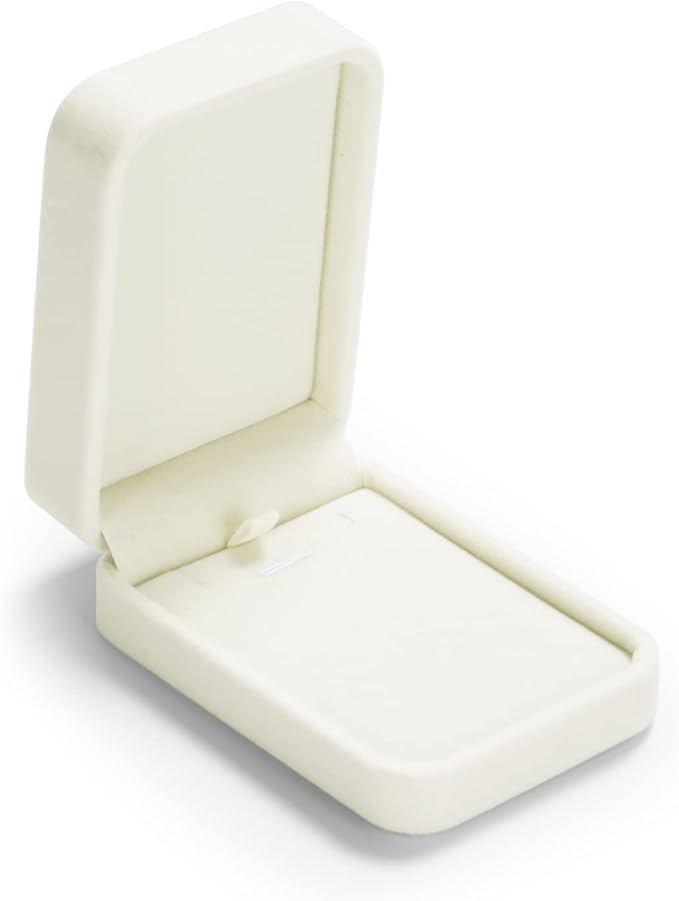 Oirlv Velvet Pendant Storage Box White Jewelry Packaging Gift Box Showcase