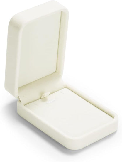 Oirlv Velvet Pendant Storage Box White Jewelry Packaging Gift Box Showcase