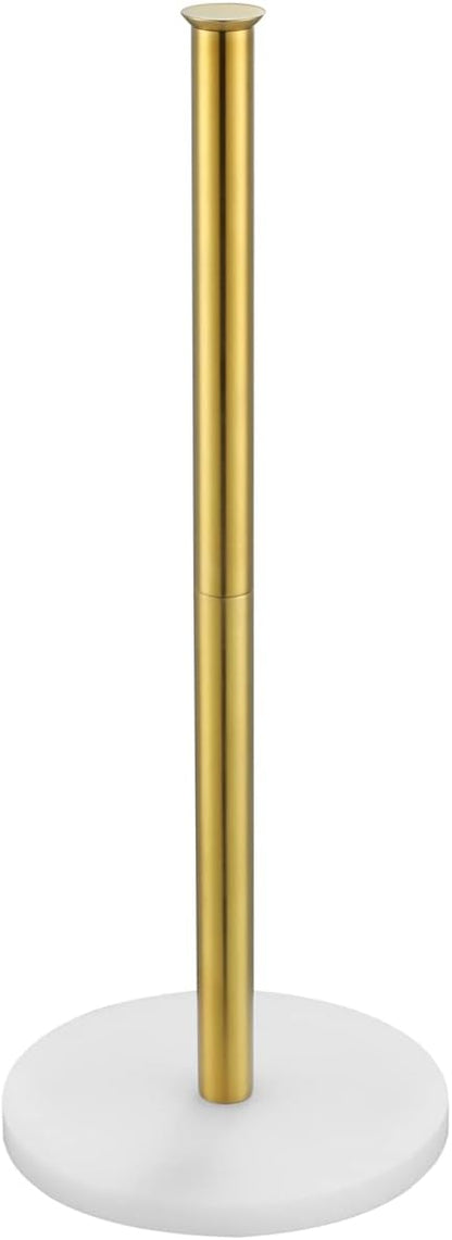 JQK Toilet Paper Storage Stand White Gold, 304 Stainless Steel Tissue Reserve Holder Dispenser for Bathroom, Brushed Gold, TPS180-WG