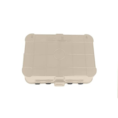 Flemoon Outdoor Electrical Box with Transparent Lid, IP54 Waterproof Electrical Box Outdoor, Large Weatherproof Extension Cord Cover with Clear Cover for Photocell Light Sensor Timer, Outlet, Almond
