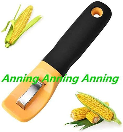 Corn Peeler, Corn Stripper Knife, Kitchen Corn Cob Remover Serrated Vertical Blade Remover