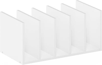 Furinno Hermite Desk Organizers and Accessories with File Holder, Office Organization, Desk Top Book Shelf, for Office Supplies, Plain White