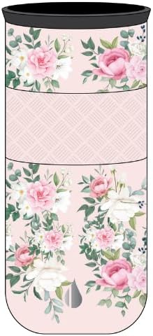 Elemental Artisan Insulated Tumbler, Triple Wall Coffee Travel Mug, Reusable Stainless Steel Coffee Tumbler with Ceramic Lid, Thermal Coffee Cups for Hot (6 Hrs) & Cold (18 Hrs), 16oz - Rose Garden
