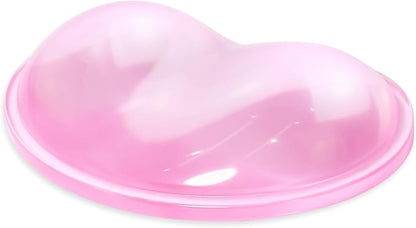 Soft Mouse Wrist Rest Pad Comfortable Cool Silicone Gel Ergonomic Cushion Small-Sized Hand Pain Relief Support Pad with Gel-Filled for Laptop Computer Office & Home (Light Pink)