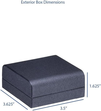 Luxury Weave Texture Watch & Bangle/Bracelet Box - Cuff-Insert-Style Jewelry Gift Box for Men & Women - Bracelet & Watch Box Soft Suede Interior - Ideal for Watch & Bangle/Bracelet Case