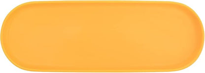 Simple Style Ceramic Sink Tray - Bathroom and Kitchen Cosmetics Dish, Candle and Perfume Tray (Yellow)