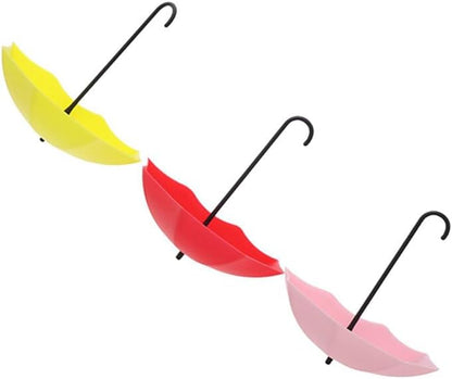 Leadigol 12pcs Colorful Umbrella Key Holder,Adhesive Wall Hooks Wall Rack Decorative Wall Hanging Hooks,for Keys, Jewelry and Other Small Items