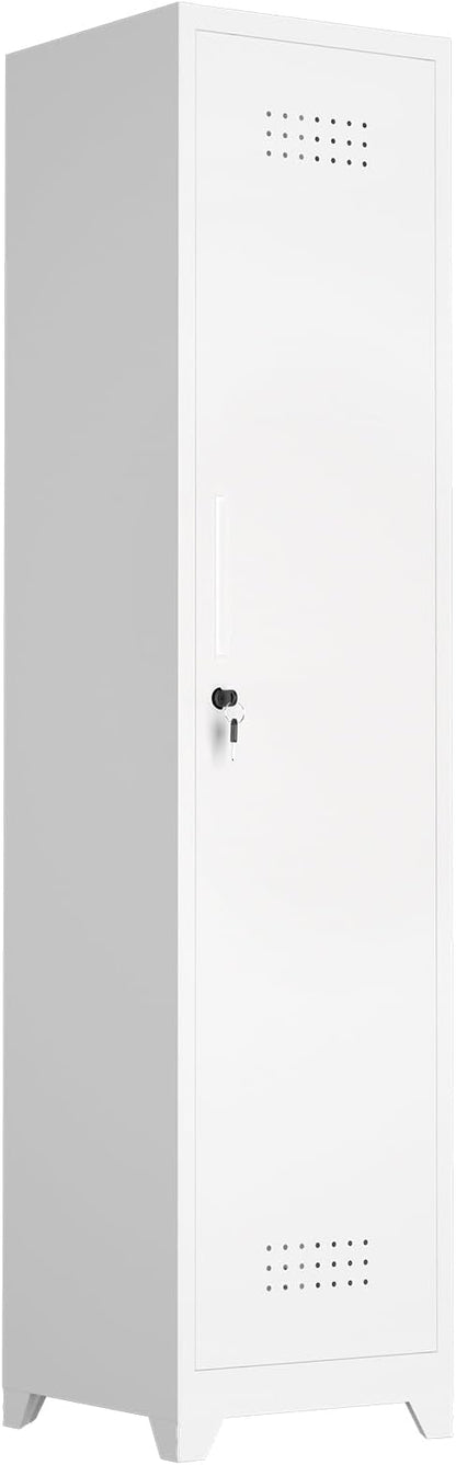 Tall Storage Cabinets,Slim Bathroom Cabinet with Door,Skinny Cabinet with Storage Systems for Laundry,Home Office,White