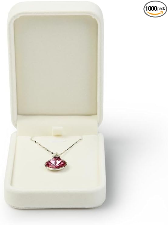 Oirlv Velvet Pendant Storage Box White Jewelry Packaging Gift Box Showcase
