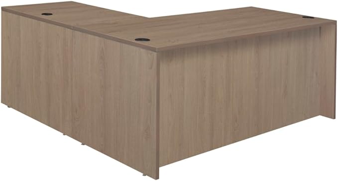 Regency Legacy 60 x 65 in. L Desk with Double Full Pedestal Drawer Unit- Noble Oak
