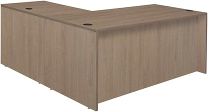 Regency Legacy 60 x 65 in. L Desk with Double Full Pedestal Drawer Unit- Noble Oak