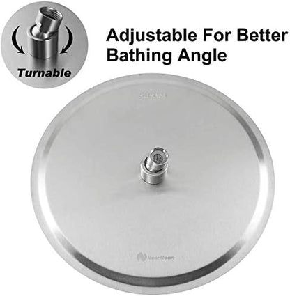 NearMoon Rain Shower Head, Ultra-Thin Design-Pressure Boosting, Awesome Some Experience, High Flow Stainless Steel Rainfall Head (10 Inch, Brushed Nickel)