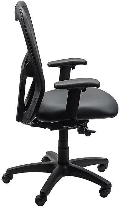 Tempur-Pedic TP9000 Swivel Task Chair with Tempur Material, Adjustable Armrests, and Lumbar Support, Black Vinyl
