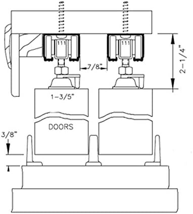 SARTODOORS Sliding Closet Bypass Doors 64 x 80 | Planum 0010 Walnut Modena | Rails Wheels Floor Guide Pulls Hardware Set | Modern Wardrobe Wood Solid Doors