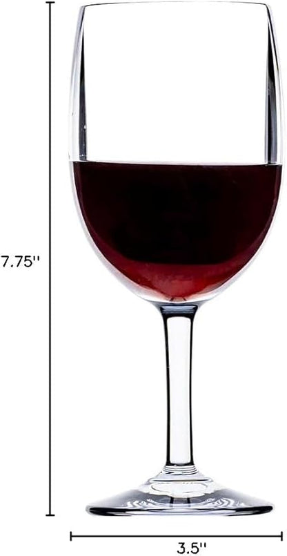 Revel 13 oz. Wine Unbreakable Polycarbonate Glass Set Of 2 - Elegant, Durable, and Shatterproof Drinkware…