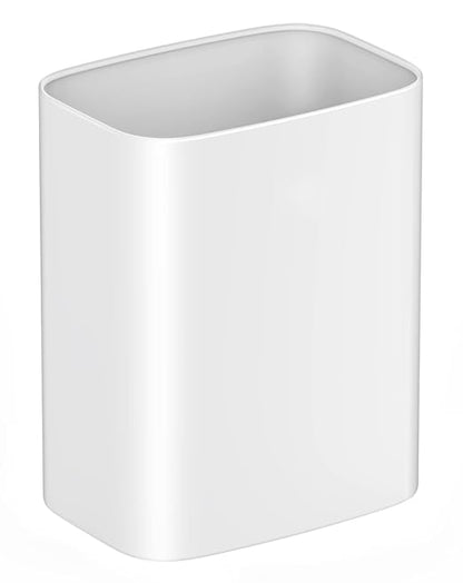 Cesun 3.4 Gallon Bathroom Trash Can, Small Office Garbage Can, Slim Metal Waste Basket for Bedroom, Dorm, Toilet, Near Desk, Under Sink, RV (White)