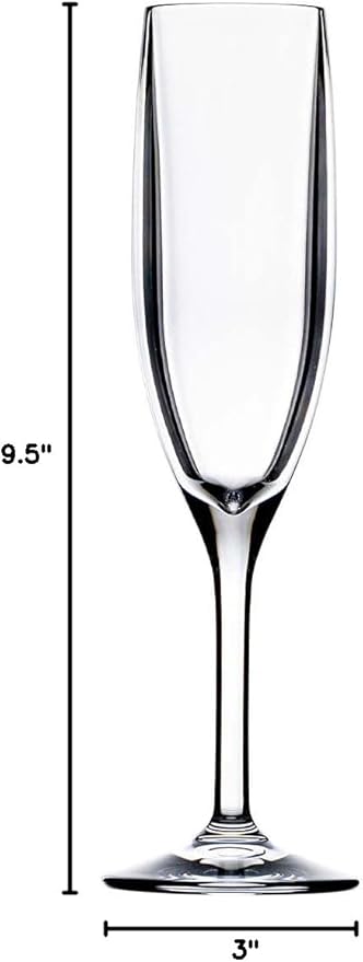 Revel 5.5 oz. Champagne Flute Unbreakable Polycarbonate Glass - Gift Pack (Set of 2)