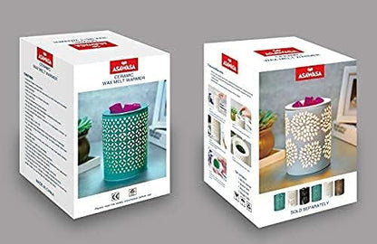 ASAWASA Ceramic Wax Melt Warmer with Timer and Silicone Dish,Candle Wax Warmer for Scented Wax & Essential Oils,Ideal Gift for Home Office Kitchen(Black)